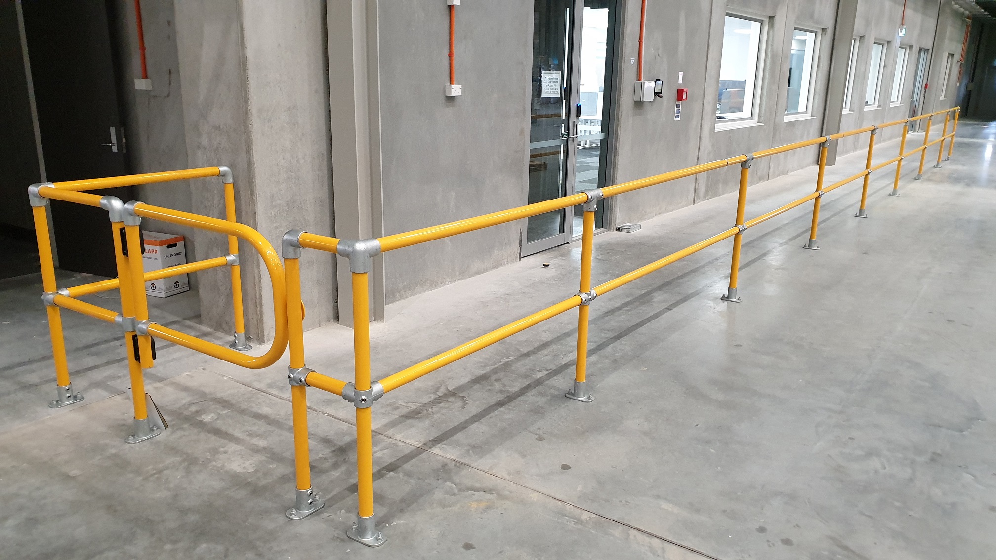 Yellow Safety Barrier for Staff